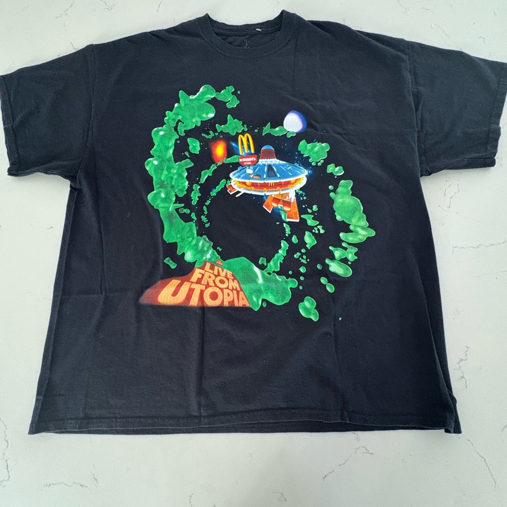 McDonald’s UFO Tee – ‘Live From Utopia’ Graphic | Spacecore / Y2K Vintage Style”